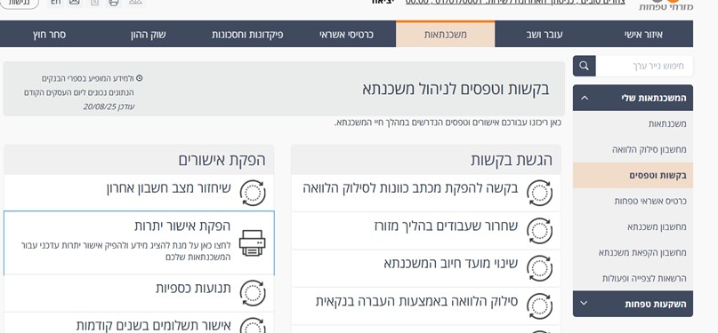 צילום מסך של התפריט - מזרחי